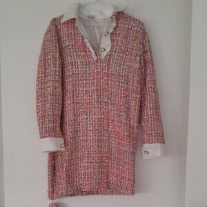 Pink tweed dress in size small